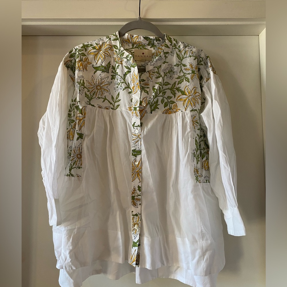 EUC Hannah Art Wear Eos blouse in Limoncello, size 2.